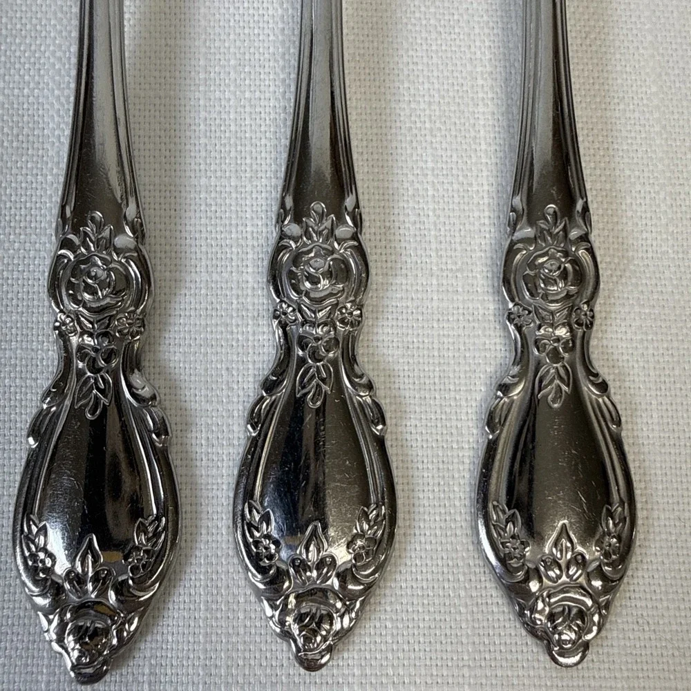 Oneida‎ Community Plantation Stainless Salad Fork Glossy Silverware Flatware  8